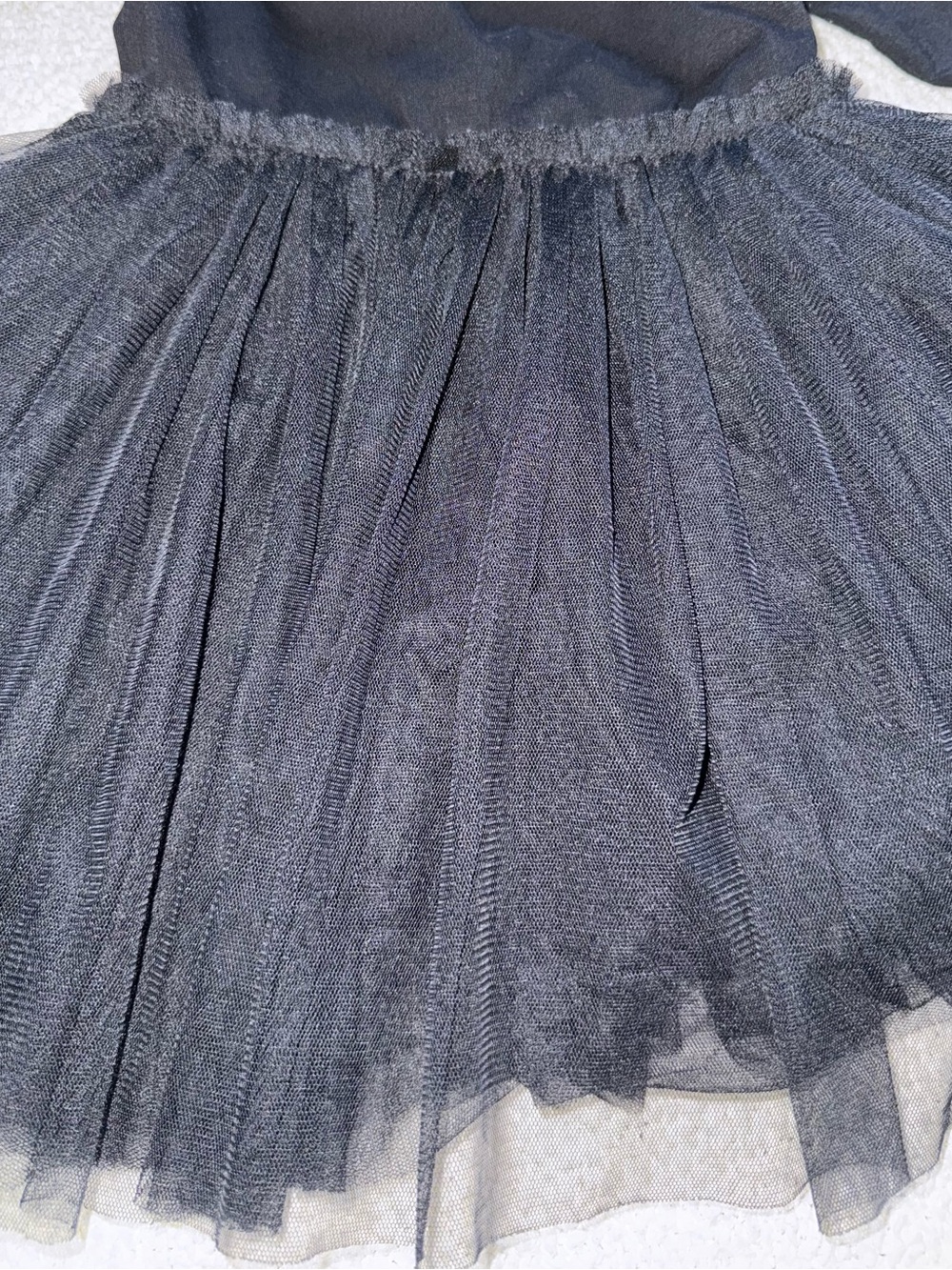 Taylor Joelle Black Tulle Twirl Dress White Collar Girls Size 2 - Picture 2 of 4